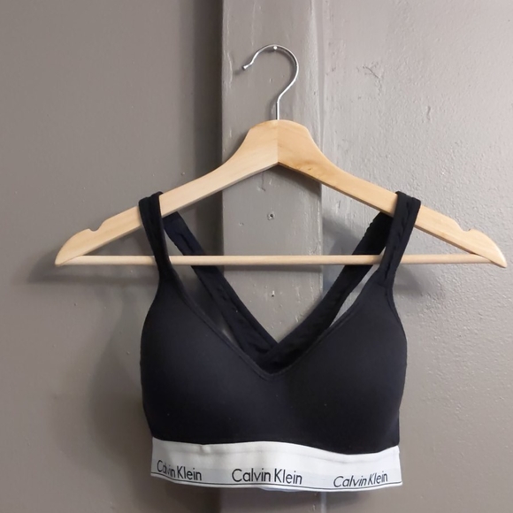 Calvin Klein Other - Calvin Klein lined bralette black white CK